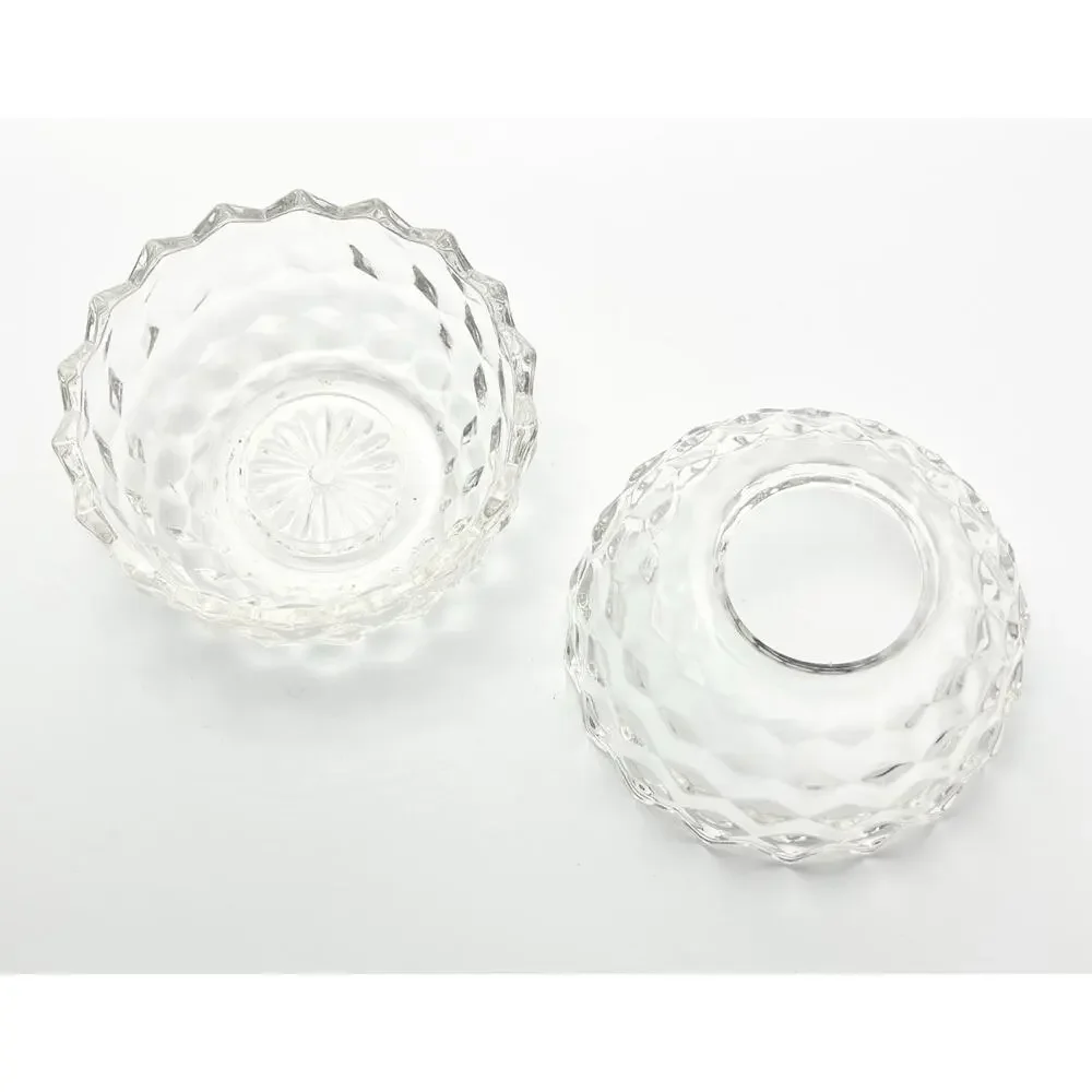 Fostoria “American” Two-Piece Hurricane Candle Fairy Lamp 5 1/2”